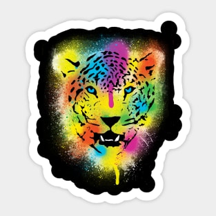 Pop Tiger Paint Drips Splatters Sticker